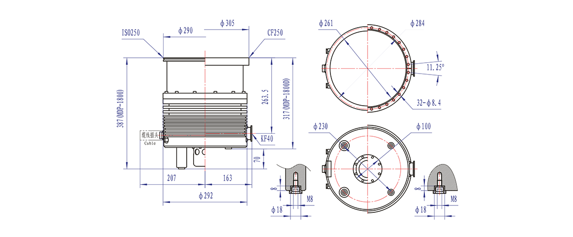 Turbo-H1800-M涡轮分子泵