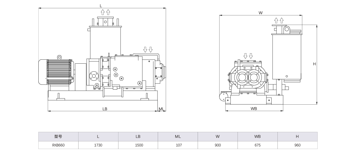 RKB0660干式螺杆真空泵